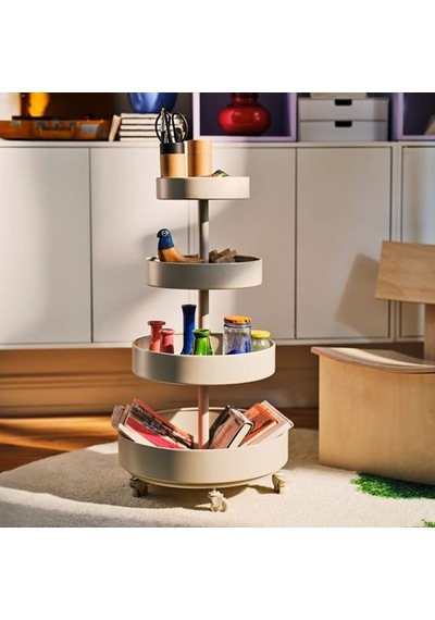 Ikea Ps 2026 Servis Arabası, Bej, 89x48 Cm