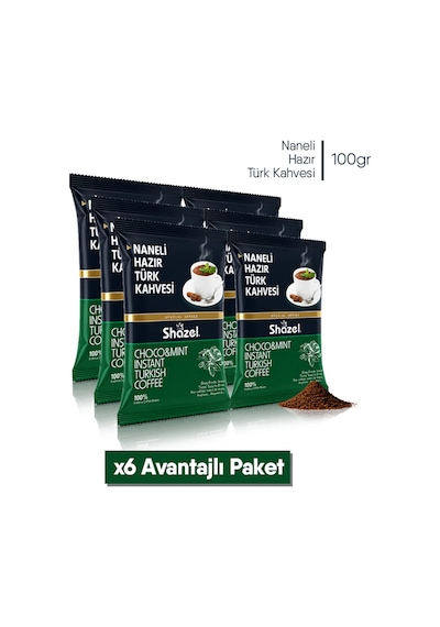 Shazel Naneli Türk Kahvesi 100 Gr 6'lı Paket