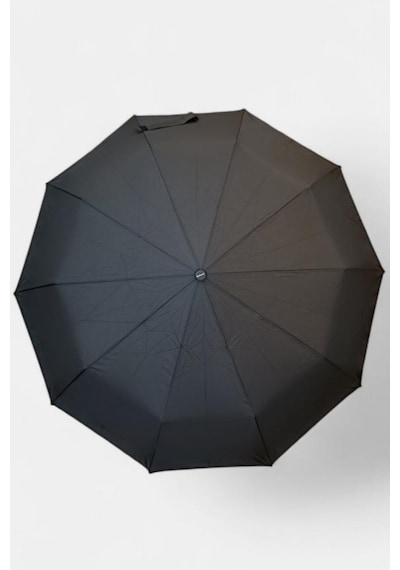 Baginn 10 Telli Full Otomatik Baston Saplı Şemsiye 95 Cm Çap 33 Cm Kapalı Boyut Çanta Boy Çelik Telli Siyah