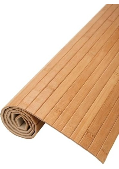 Kaydırmaz Tabanlı Bambu Banyo Paspası 70x45 Cm Doğal Ahşap Bambu Mat, Suya Dayanıklı, Kaymaz Paspas, Dekorati Diğer