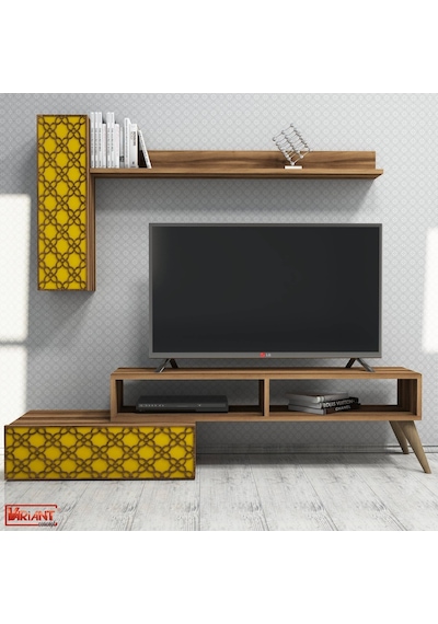 Variant Planet Tv Ünitesi - Sarı / Ceviz