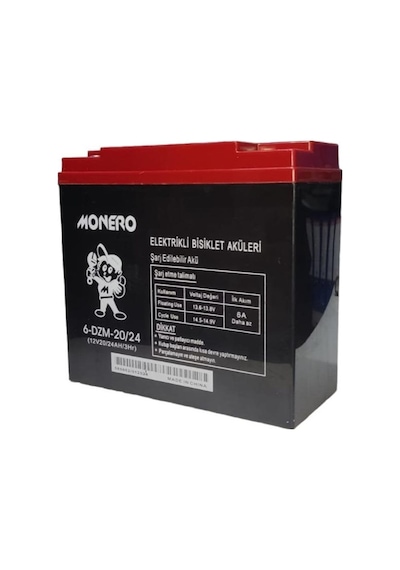 Monero 12v-20/24 Amper Dik E-bıke Akü