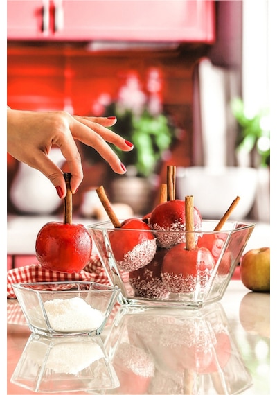 Lav Karen Cam Çorba Kasesi 6'lı Küçük Boy 300 ml (Salata/Tatlı/Kahvaltı/Çerez Kasesi)