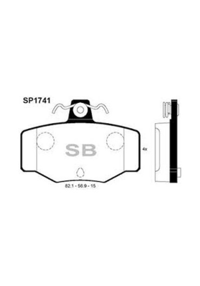 Sangsın Sp1741 Arka Fren Balata Nıssan Almera 1.5l Qg15de N16 02- / Prımera 1.6l 2.0l Ga16 Sr20 P11 97-01 440603f025-4406070j26-d4060bm40a 1 Takım