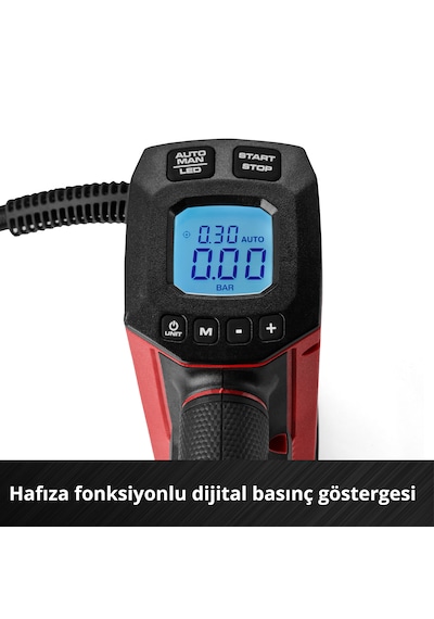 Einhell CE-CC 18/23 D Li, Akülü Oto Hava Kompresörü Seti (2,5 Ah Akü ve Şarj Cihazı Dahildir)