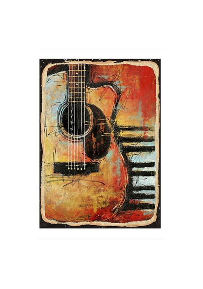 Bedeko Akustik Gitar Model Mdf Tablo 25 Cm X 35 Cm