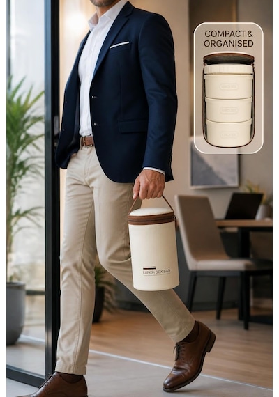 Isı Yalıtımlı Yemek Termosu Ve Lunch Box Çantası, Vidalı Kapaklı Pp Dış Gövde Ve Metal İç Hazneli Taşınabilir Yemek Kabı Seti 2 Parça Çok Renkli