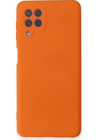 Newface Samsung Galaxy A22 Kılıf Nano İçi Kadife Silikon - Turuncu
