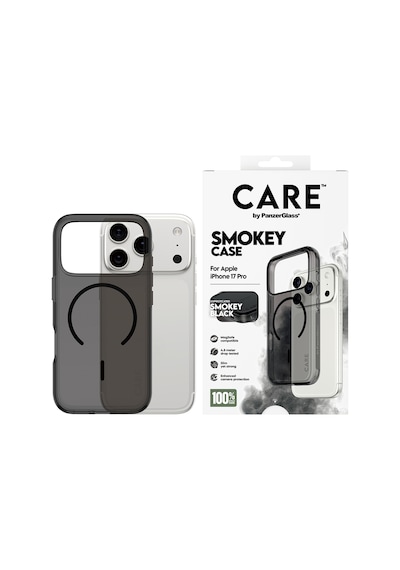 Care By Panzerglass Flagship Apple Uyumlu iPhone 17 Pro Urban Explorer Smokey Siyah Magsafe Kılıf