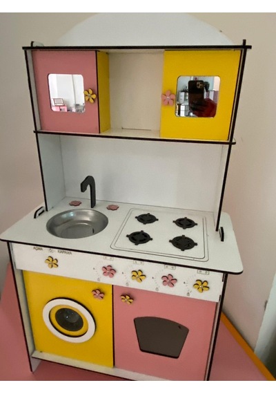 106X60 Yeni Model Ahşap Oyun Mutfak
