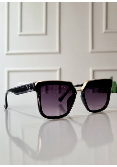 Kelly New Design Black Colored Güneş Gözlüğü Desenli