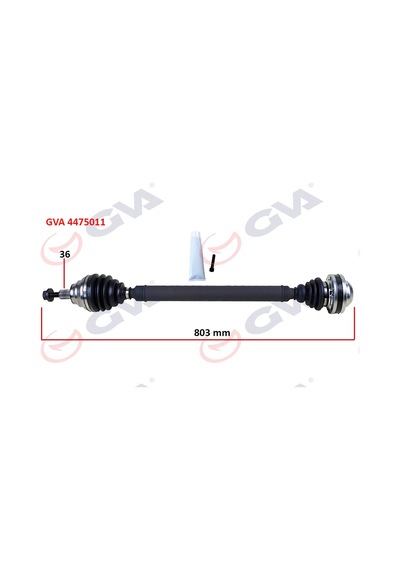 Gva Komple Aks Sağ Caddy Iıı 1.9 Tdı 04-10 Bjb 803mm Gva 4475011 2k0407272e