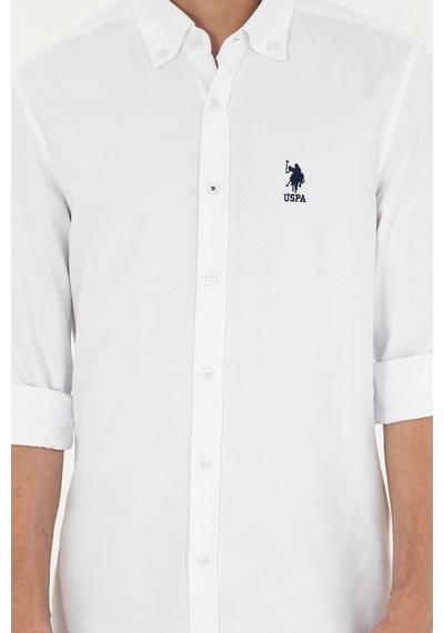 U.S. Polo Assn. Erkek Uzun Kol Slim Fit Gömlek 1962440 Beyaz U.S. Polo Assn. Erkek Uzun Kol Slim Fit Gömlek 1962440 Beyaz