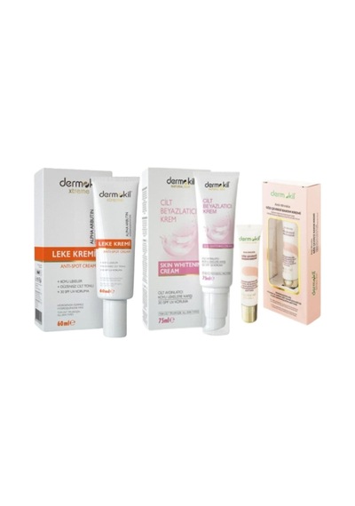 Dermokil Cilt Beyazlatıcı Krem 75 ML + Spot Leke Kremi 60 ML + Göz Çevresi Bakım Kremi 15 ML