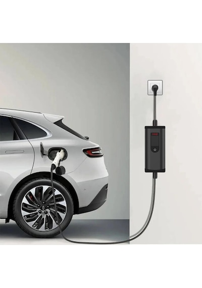 Mioji Mio 717 3.5kw/16a 2.4 Lcd Ekran Ip65 Suya Dayanıklı Taşınabilir Elektrikli Araç Şarj Cihazı 22 Kw