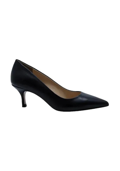 Poletto Hakiki Deri Sıyah Ayakkabı Stiletto 9841 35-1206 Siyah