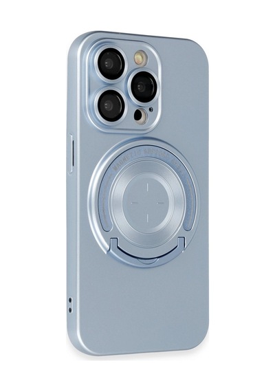 Apple iPhone Uyumlu 14 Pro Kılıf Lukka Magneticsafe Kapak - Sierra Blue Düz Renkli