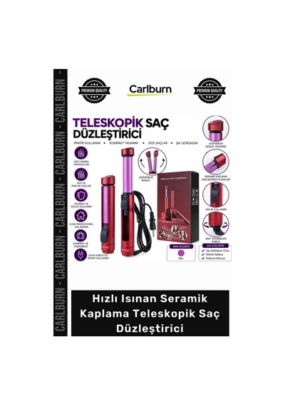 Özel Üretim Hızlı Isınan Seramik Kaplama Kompakt Tasarım Şık Profesyonel Teleskopik Saç Düzleştirici