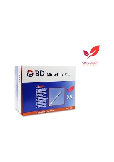 (100'Lu 2 Kutu) 0.5 Ml Bd Micro-Fine Plus İnsülin Enjektörü