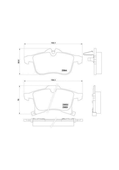 Opel Astra Ön Fren Balata 1998-2011 1605009 Lp1309 1.6, 2.0, 1.4, 2.0 Dtı, 1.3 Cdtı, 1.9 Cdtı