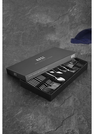 Avcı Black Mix Touch Mat 30 Parça Çatal Kaşık Takımı Altın