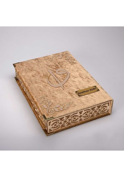 Raşel Kutulu, Kuran Hediye Seti Orta Boy, Gold, Elif-vav