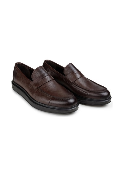 Deery Hakiki Deri Kahverengi Comfort Erkek Loafer Kahverengi