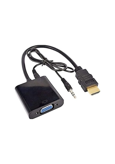 Hdmı To Vga Ses Destekli Dönüştürücü Kablo Çevirici Adaptör 4488