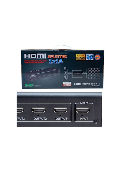 Powermaster Pm-4262 4Kx2K 16 Port 1080P 3D 16Lı Hdmı Dağıtıcı