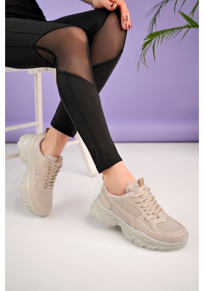 Mcdark Kadın Beyaz Sneakers Kahve
