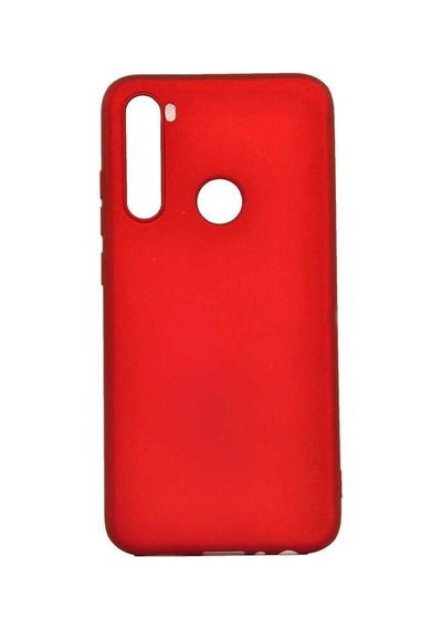 Noktaks - Xiaomi Uyumlu Xiaomi Redmi Note 8 - Kılıf Mat Soft Premier Silikon Kapak - Kırmızı T10058 Kirmizi