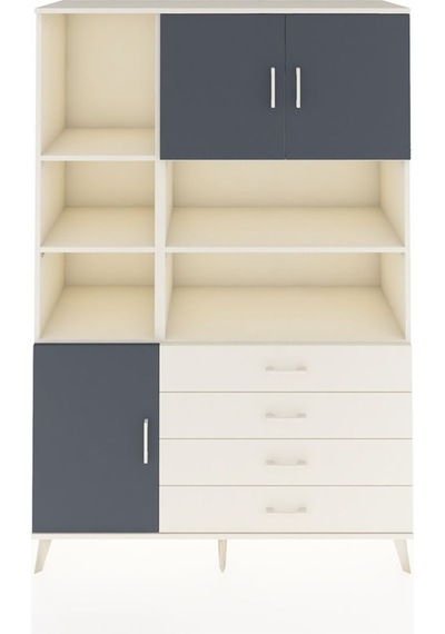 Hyperion Dolap 8 Raflı 4 Çekmeceli 3 Kapaklı 132x44x195 Aytaşı-antrasit/aytaşı Antrasıt/aytası Hyperion Dolap 8 Raflı 4 Çekmeceli 3 Kapaklı 132x44x195 Aytaşı-antrasit/aytaşı Antrasıt/aytası