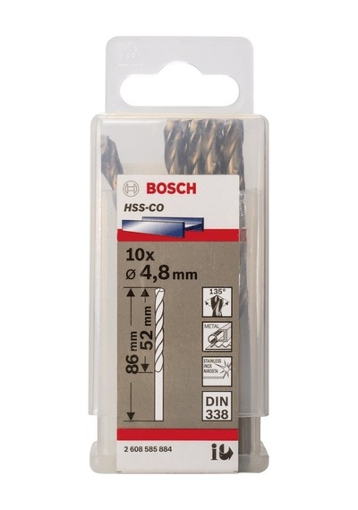 Bosch Hss 4.8X86 Mm Kobaltlı Matkap Ucu 10'Lu Paket 2608585884
