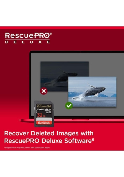 Sandisk 32gb Extreme Pro Rescuepro Deluxe Sdhc+kart, 100mb/s'ye K