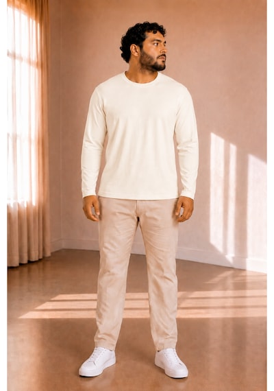 Sngl Tekstil Erkek Uzun Kollu İnterlok Oversize Sweatshirt S-m-l-xl-2xl Ekru