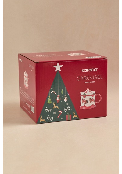 Karaca New Year Yılbaşı Carousel Kırmızı Kupa 450 Ml