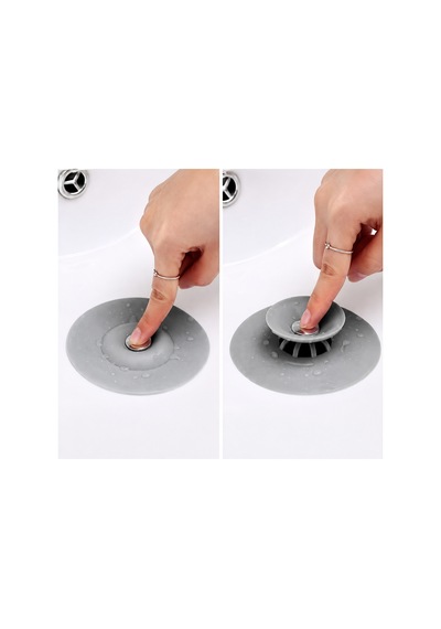 Basmalı Silikon Gider Tıkacı Lavabo Süzgeci Mutfak Banyo Küvet Gider Filtresi - 0322000003