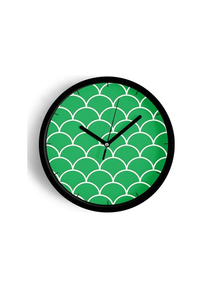 Soyut - Geometrik Temalı Modern Duvar Saati - 30cm - Önü Camlı Siyah Kasa - Sessiz Mekanizma-jh0299 Siyah