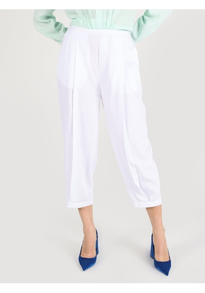 Colin's Regular Fit Geniş Paça Yüksek Bel Beyaz Kadın Pantolon CL1063926_Q1.V2_WHT