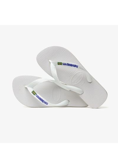 Havaianas Brasil Logo Unisex Beyaz Terlik Düz 4110850 Beyaz
