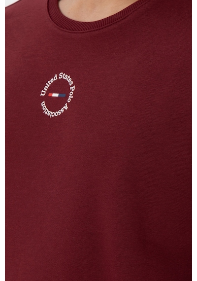 U.S. Polo Assn. Erkek Regular Fit Bisiklet Yaka Bordo Sweatshirt 50293436-VR014