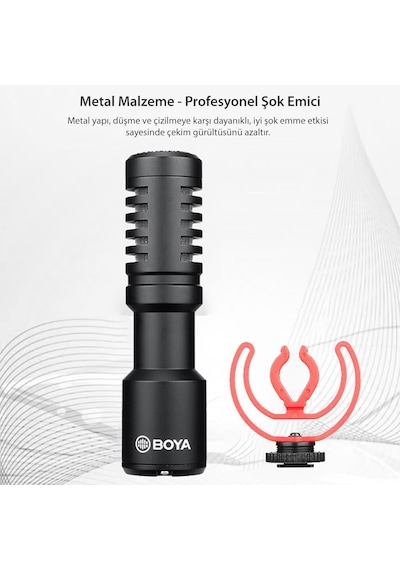 Boya By Mm1 Pro Çift Kafalı Shotgun Mikrofon