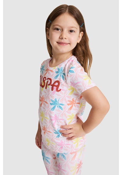 U.S. Polo Assn. Kız Çocuk Beyaz Tişört 50323913-vr013
