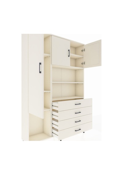 Arges Dolap 7 Raflı 4 Çekmeceli 3 Kapaklı 132x30x195 Aytaşı-a... Aytaşı Arges Dolap 7 Raflı 4 Çekmeceli 3 Kapaklı 132x30x195 Aytaşı-a... Aytaşı
