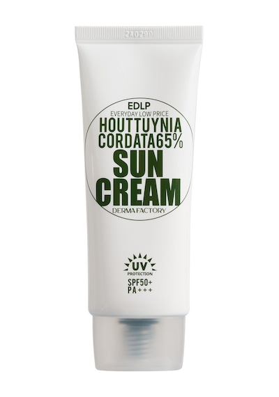 Derma Factory Hassas Ciltler İçin Houttuynia Cordata İçeren Hibrit Vegan Güneş Kremi Derma Factory Sun Cream 50 gr
