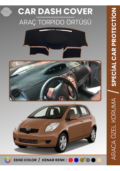 Toyota Yaris 2005-2013 Torpido Örtüsü Ön Panel Koruma Tam Uyum Uv Koruma Kaymaz - 300 Stiloto