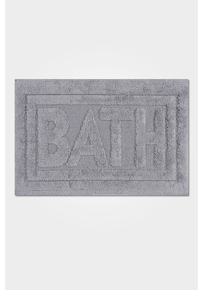 Bath Banyo Paspası 80x50 Dekoratif, Yıkanabilir, Tüylenme Yapmaz, Yumuşak Doku Antrasit
