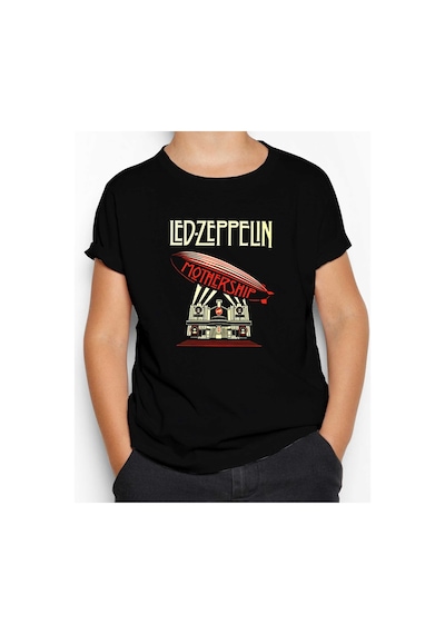 Zepplin Giyim Led Zeppelin Mothership Siyah Çocuk Tişört Siyah