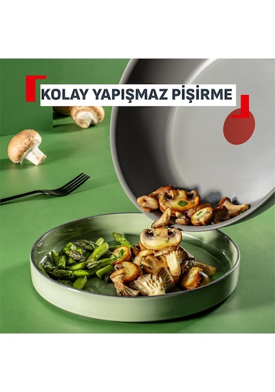 Tefal Renew Wok Tava - 28 Cm Gri