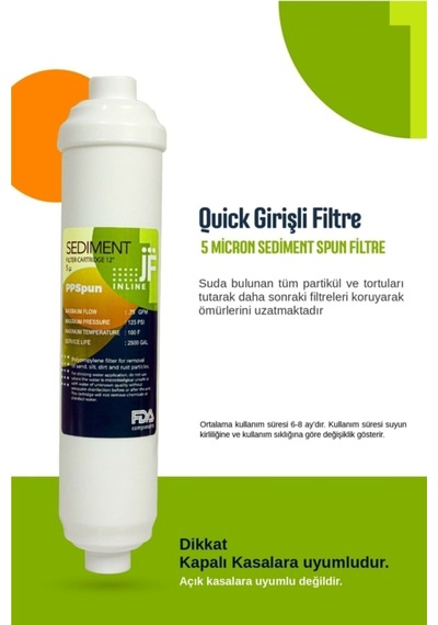 Kapalı Kasa Su Arıtma Cihazlarıl Inline Quick Geçme Filtre Seti